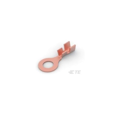 Te Connectivity Ring Terminal, 1/4 in Stud Size, 14 AWG, Bare Insulated 42751-3